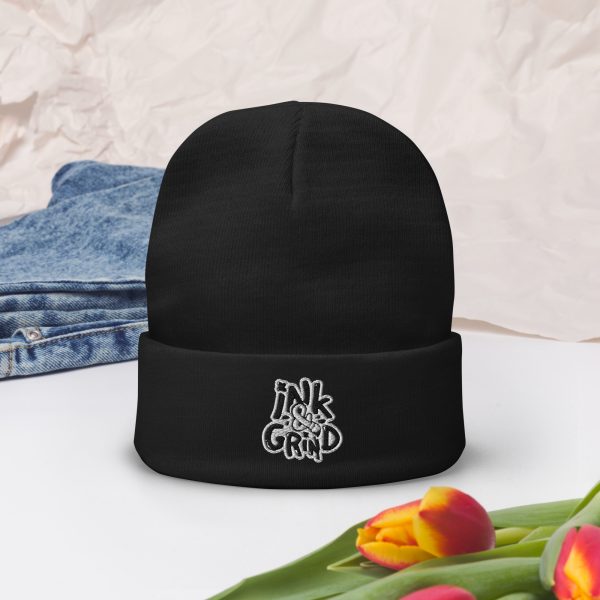 Ink and Grind Embroidered Beanie - Image 4