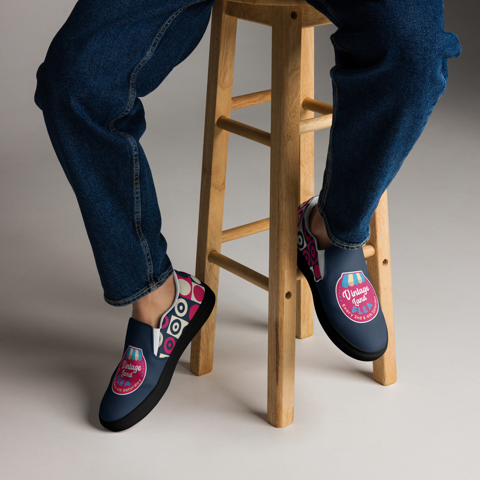 Saturday Flea at Vintage Land Men’s slip-on canvas shoes - Image 18