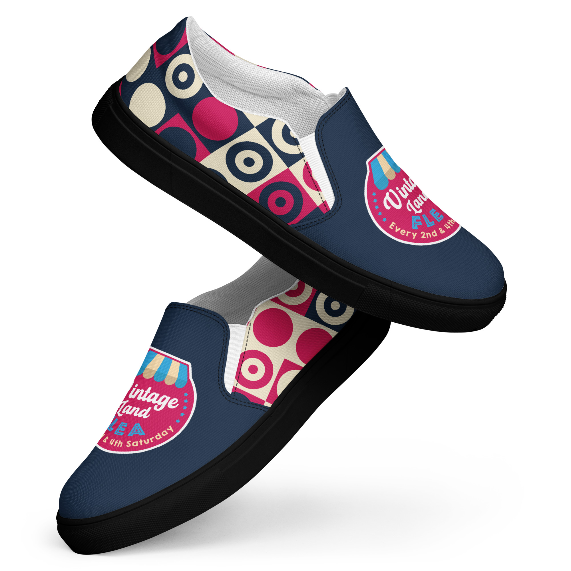 Saturday Flea at Vintage Land Men’s slip-on canvas shoes - Image 11