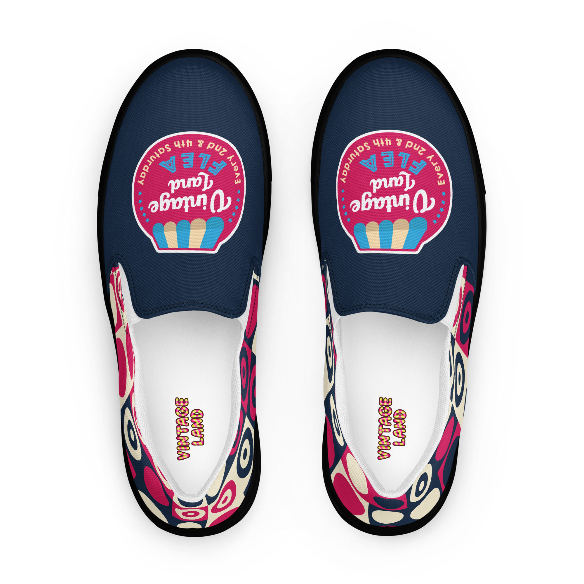 Saturday Flea at Vintage Land Men’s slip-on canvas shoes - Image 15