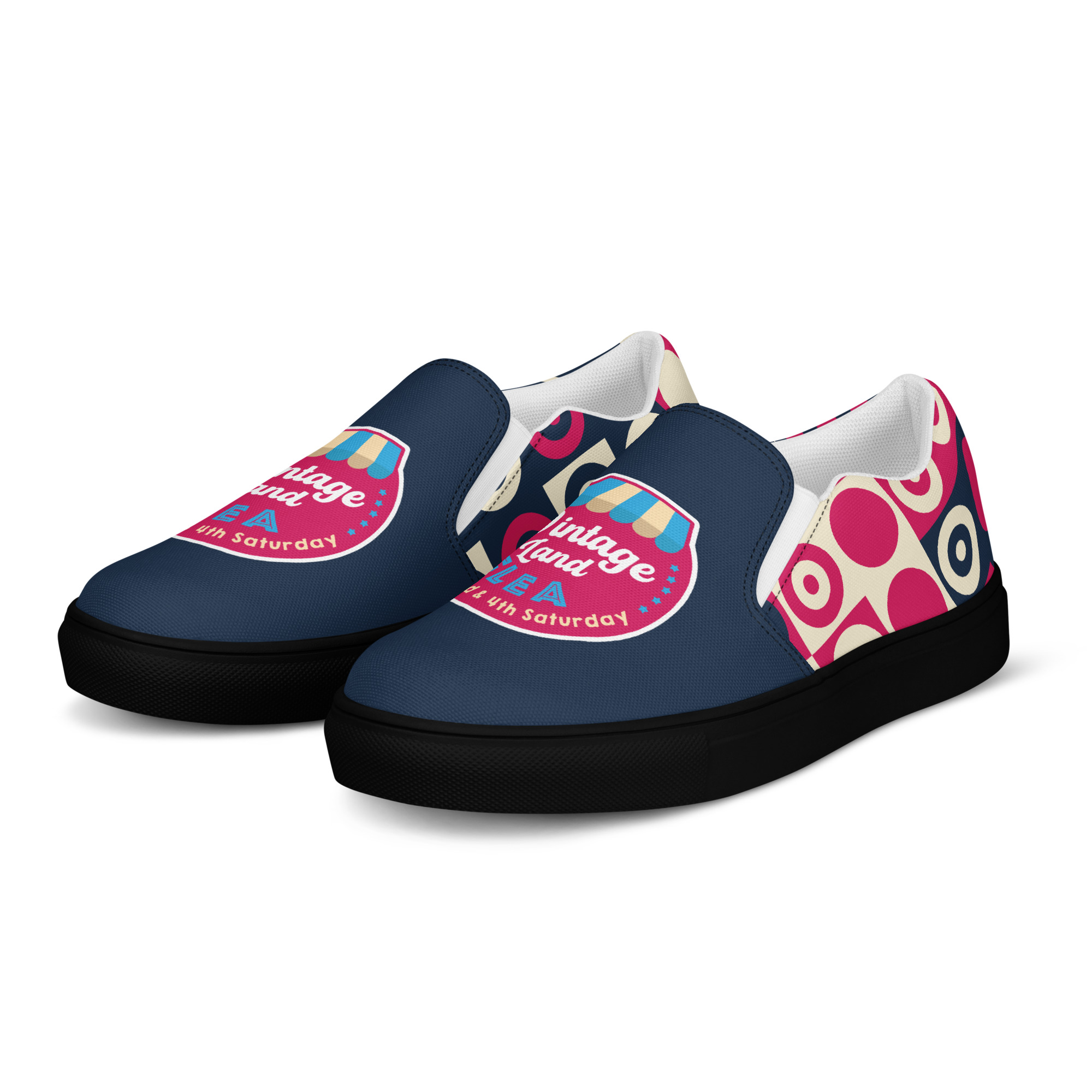 Saturday Flea at Vintage Land Men’s slip-on canvas shoes - Image 14