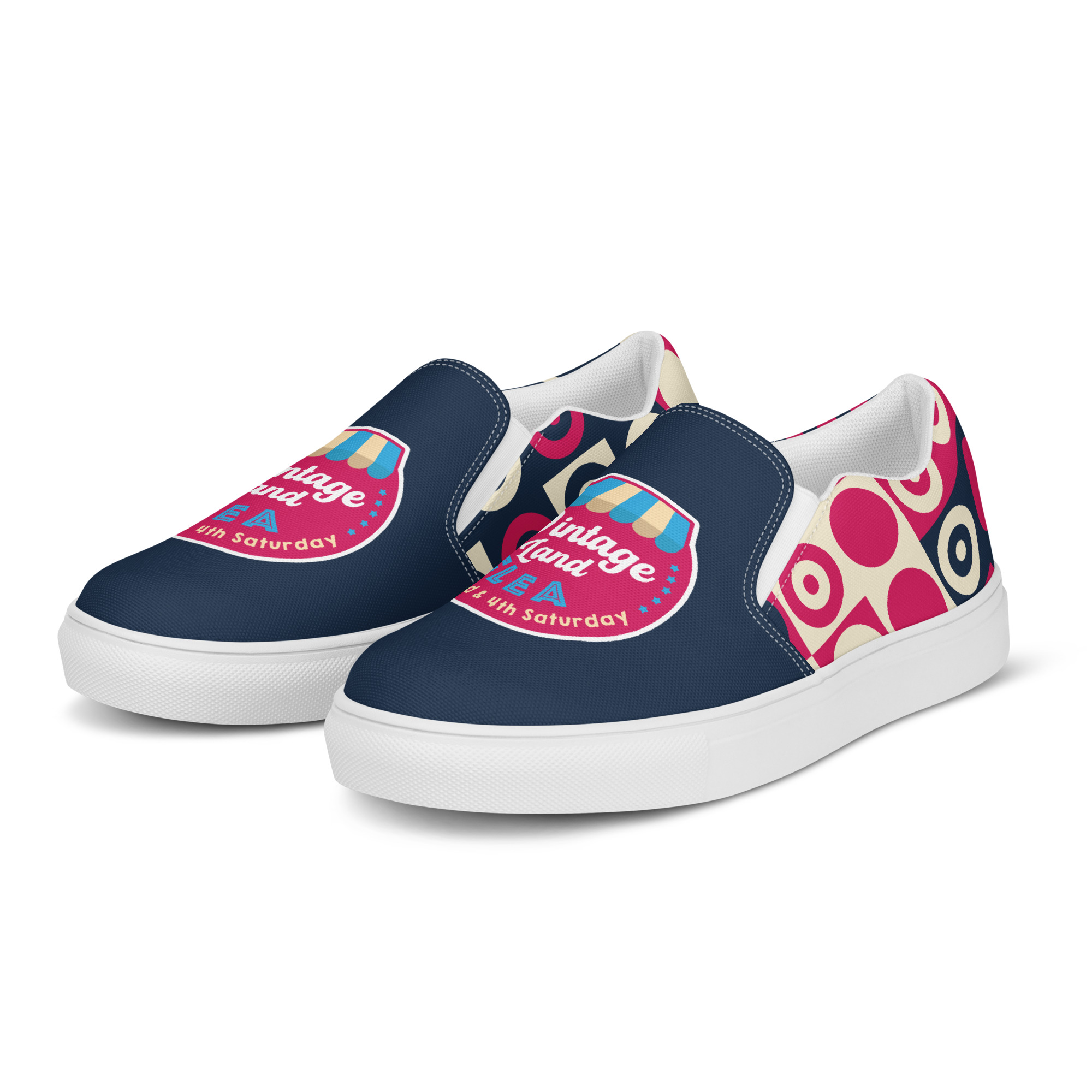 Saturday Flea at Vintage Land Men’s slip-on canvas shoes - Image 5